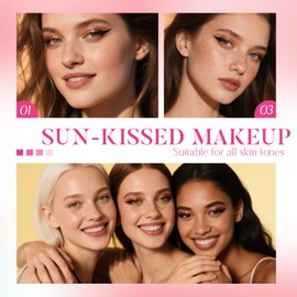 Prreal 2PCS Eyeliner Freckle Pen, 2 in 1 Freckle Stamp and Black Liquid Eyeliner, Waterproof, Natural Lifelike Freckles Makeup, Soft Sopt Pen Magic Fake Freckles, 01 Light Brown+ 03 Dark Brown