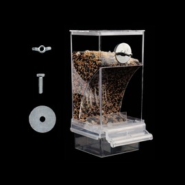 Automatic Feeder for Birds Parrots - Bird House, Transparent Bird Feeder House Parakeet Cage Automatic Bird Feeder Cage Accessories for Budgies Cockatiels Finches