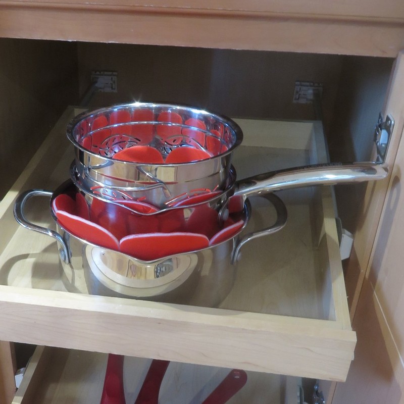 Evelots Pot/Pan Scratch Protector-Soft Felt-Ceramic/Glass/Cookware-3 Sizes-S/12