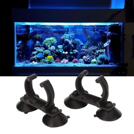Zerodis Pack of 2 Aquarium Heating Rod Suction Cups Mounting Clip, Aquarium Heating Suction Cups Clips Holder Clamps Strong Suction Power Accurate Attachment Heating Rod Suction Cups Clips