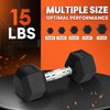 Yes4All Cast Iron - Chrome Grip Hex Dumbbell - 15