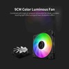 CPU Cooler Mini Colorful Light 2000rpm With 2 Heat Pipes