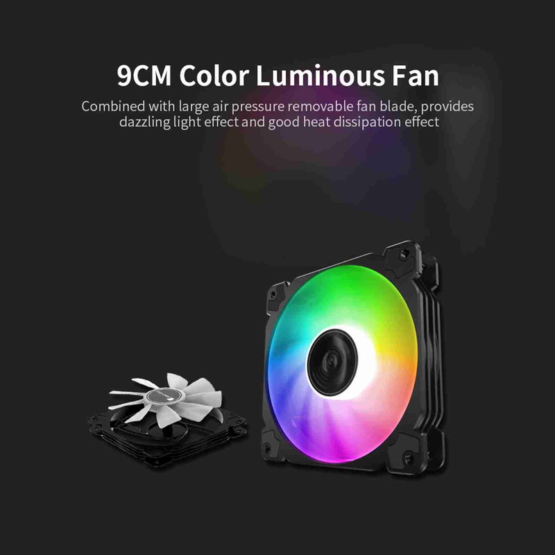 CPU Cooler Mini Colorful Light 2000rpm With 2 Heat Pipes