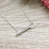 Horizontal Arrow Pendant Necklace (Silver Tone) Miss Fit Boutique