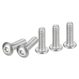 DTGN #4-40x3/8" Allen Screws with Pan Head - Pack of 100 - Suitable for Machines - 304 Stainless Steel 18/8 - Full Thread UNC Fasteners