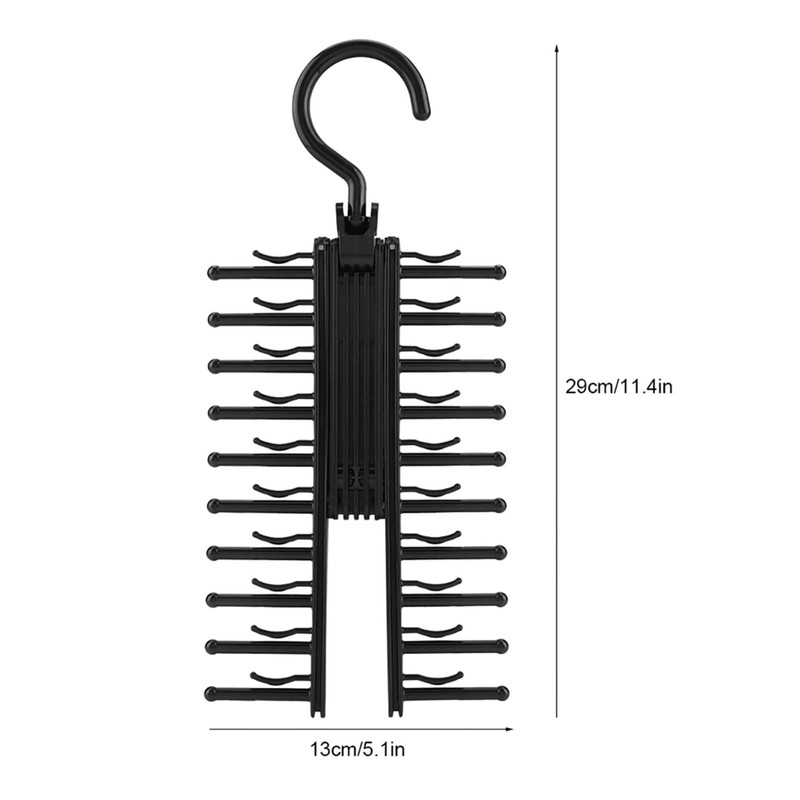 HAOHIZE Black Tie Holder, Adjustable Cross X Tie Rack, Belt,