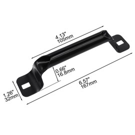 Baudelun Heavy Duty Black Garage Door Lift Handle, 2 Packs Garage Door Rolled Grip Lift Handle, Compatible with All Residential Garage Doors, Lift Handle Replacement