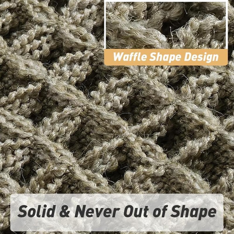 Hapihom Waffle Bath Mat, 24x36in Super Absorbent Non Slip Bath