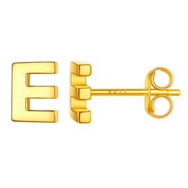Initial Stud Earrings, Gold Earrings Tiny Studs, Earrings Sterling Silver Hypoallergenic, Alphabet Letter Minimalist Stud Earrings