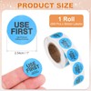 PATIKIL 500 Pcs USE First Stickers, 1 inch Round Use