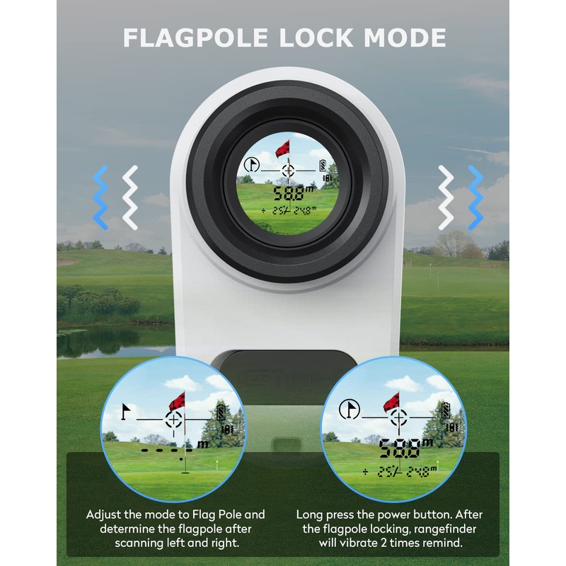 JIEHOME Golf Range Finder X1 660 Yards Rangefinder with Slope