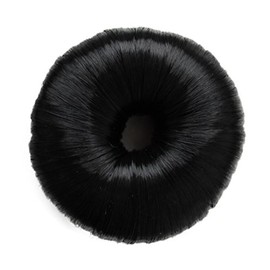 Hair Donut Up Do Hair Ring Hairstyler Bun creator Bridal Hair Piece (Jet Black)