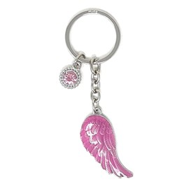 Guardian Angel Wings Birthstone Keyring Birthday Month Gemstone October One Size, October.