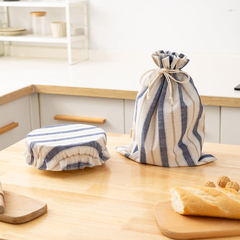 Linen Bread Bag for Homemade Sourdough Bread with Proofing Cover,
