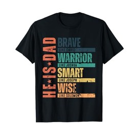 Funny Fathers Day He Is Dad Brave Like David Men T-Shirt