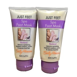 Sally Hansen Just Feet Spa Foot Mask Lavender & Tea Tree Oil 3.5 oz (Pack of 2)