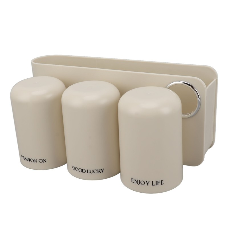 Toothbrush Holder Wall Mounted Multi Functional Toothbrush Toothpaste Dispenser for
