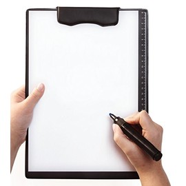 INNOVATIVE DESIGN The magnetic clipboard from Magnetoplan is a firm and washable writing surface with a magnetic folding mechanism for fixing paper.