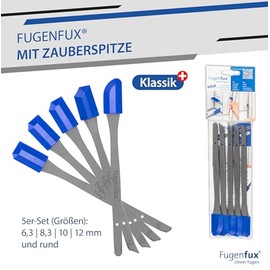 Classic (Plus) Fugenfux Set of 5 – Joint Smoother | Joint Puller with Revolutionary Magic Tip for Extremely Tight Areas | 5 Optimised Special Joint Heads | Made in Germany | For All Sealants