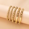 LXSSLY 5Pcs Gold Bangles Bracelets Set for Women,14K Gold Plated