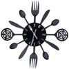 Restokki Wall Clock 14.4 Inch Kitchen Wall Clock, Black Kitchen