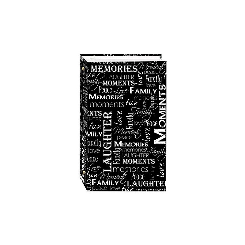 3-Ring Photo Album 300 Pockets Hold 4x6 Photos, Black &