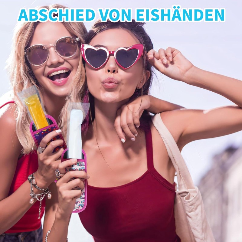 6 Stück Popsicle Halter Taschen, Ice Pop Neopren Anti Frosting