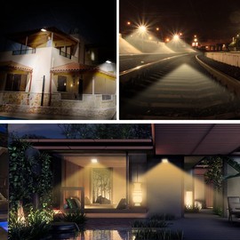EXTRASTAR 20 W LED Outdoor Spotlight, 2 Pieces, 1600 lm, 3000 K, Warm White, Super Bright Outdoor Spotlight, IP65 Waterproof LED Floodlight, Outdoor Lamp for Garden, Courtyards, Garage, Hotel, Sports