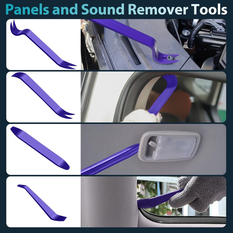 Keze 7 Pcs Auto Plastic Trim Removal Pry Tool &