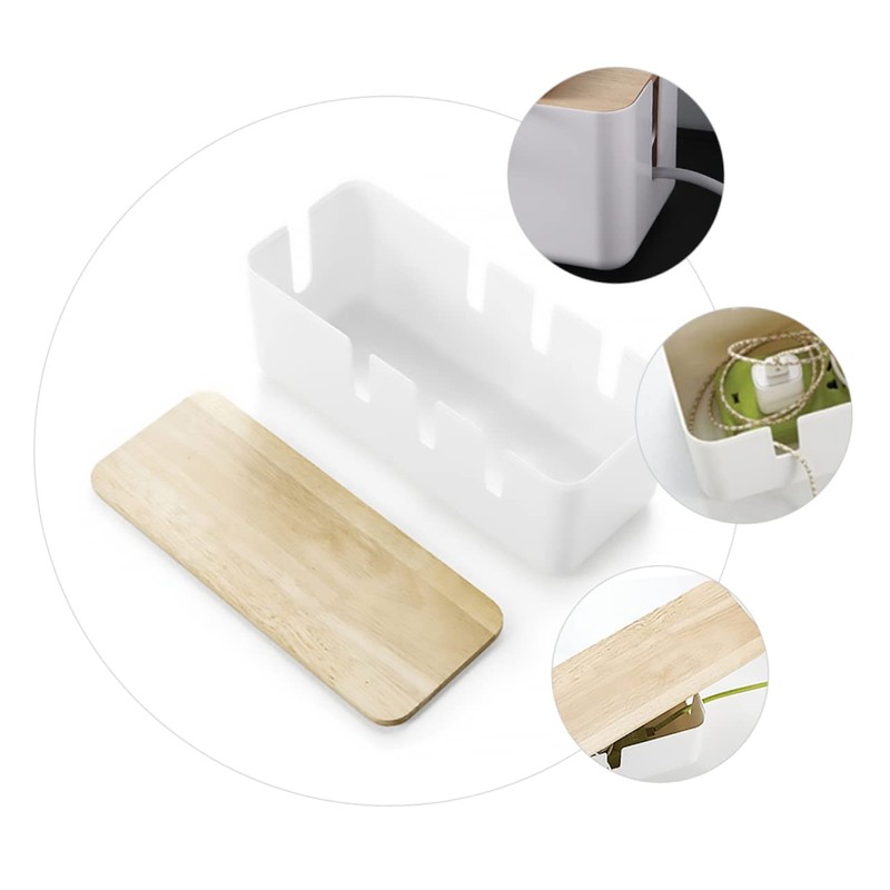 LABRIMP 1pc Cable Management Box Durable Socket Storage Case with