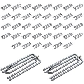 Heavy Duty Metal Curtain Hooks Pinch Pleat Deep Prong Hooks Header Tape Pins Silver (40 Pack)