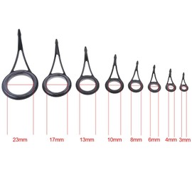 LKTFATD Fishing Rod Guides Sets, Rod Repair Kit Rod Guide Tip Repair Kit, Rod Part Fishing, Spinning Rod Guides Tip Ceramic Guide, Fishing Rod Repair Kit