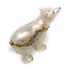 Kubla Crafts Enameled Polar Bear Cub Trinket Box, Accented with