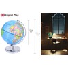 Exerz Illuminated World Globe 9.1-inch Diameter Metal Base - Political