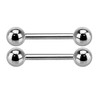 Pierced Owl 14GA Grade 23 Implant Grade Titanium Nipple Barbells,