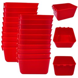 Paquete De 20 Vasos De Agua para Comedero De Gallinero, Vasos De Gallinero, Vasos De Golosinas para Jaula De Pájaros con Gancho, Plato De Riego para Alimentación De Pollo para Periquito, Aves