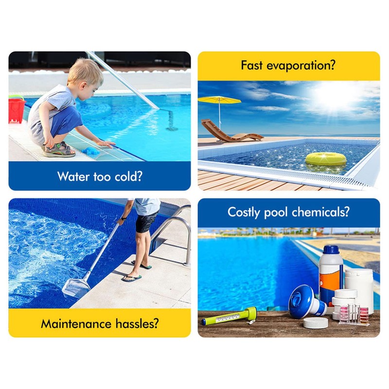 ALFORDSON Pool Cover Roller 8PCS Straps Kit Solar Swimming Pool