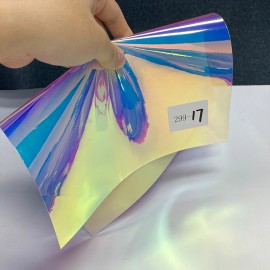Stock Available Holographic Laser PVC Roll Magic Color Vinyl Roll Material for Decoration Bag With Adequate Stock Overseas SpotColor: 299-17