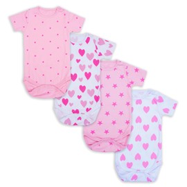 NIYS Unisex Bodysuits Shortsleeved Comfortable Soft 100% Cotton Vests for 0 to 24 Months Baby Boys and Girls (Colour 12, 18-24M)