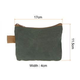 HARFINGTON Tool Pouch Bag 17cm x 4cm x 11.5cm Oxford Waterproof Zippered Tool Bags Pouches Small Tool Bags Tote Storage Organizers Socket Canvas Bags with Zipper for Tools, Green