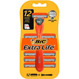 BIC 3 Hybrid Extra Life Herrenrasierer 1 Griff + 12 Ersatzkopf