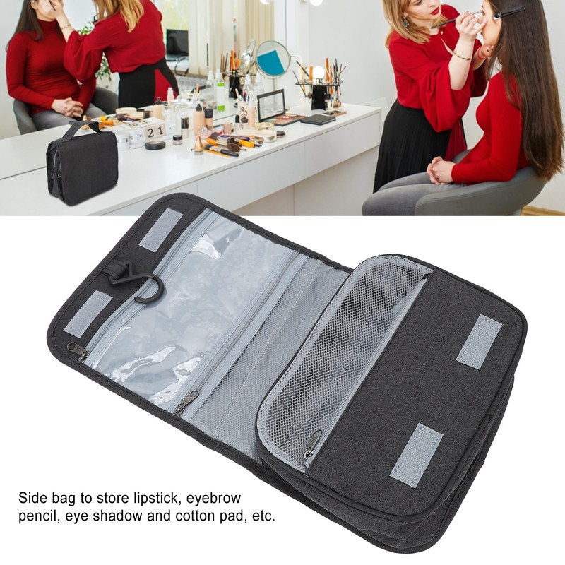 Hanging Toiletry Bag Large Capacity Grid Interlayer Classification Storage Waterproof