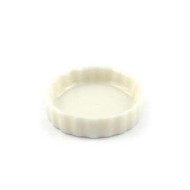 MyTinyWorld Dolls House Miniature Delicate white flan/pie dish