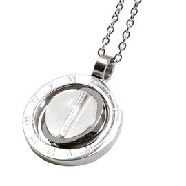 S.W.P pcss-001-008 Stainless Steel Natural Stone Atlas Chain Necklace Pendant, Gemstone