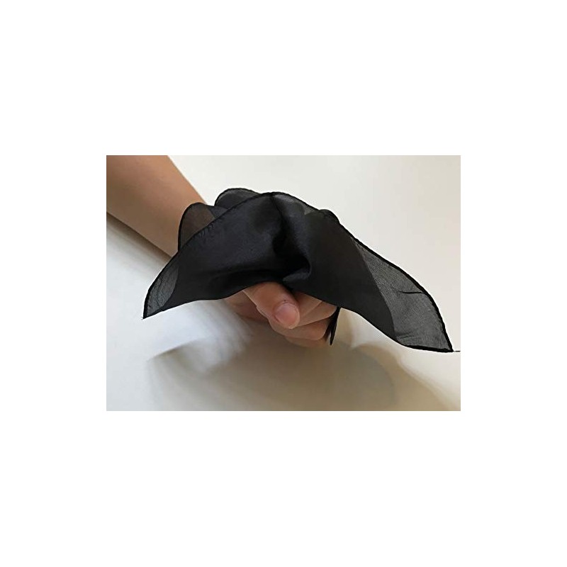 London Magic Works Magicians Silks with Tricks (Black, 18 inch)