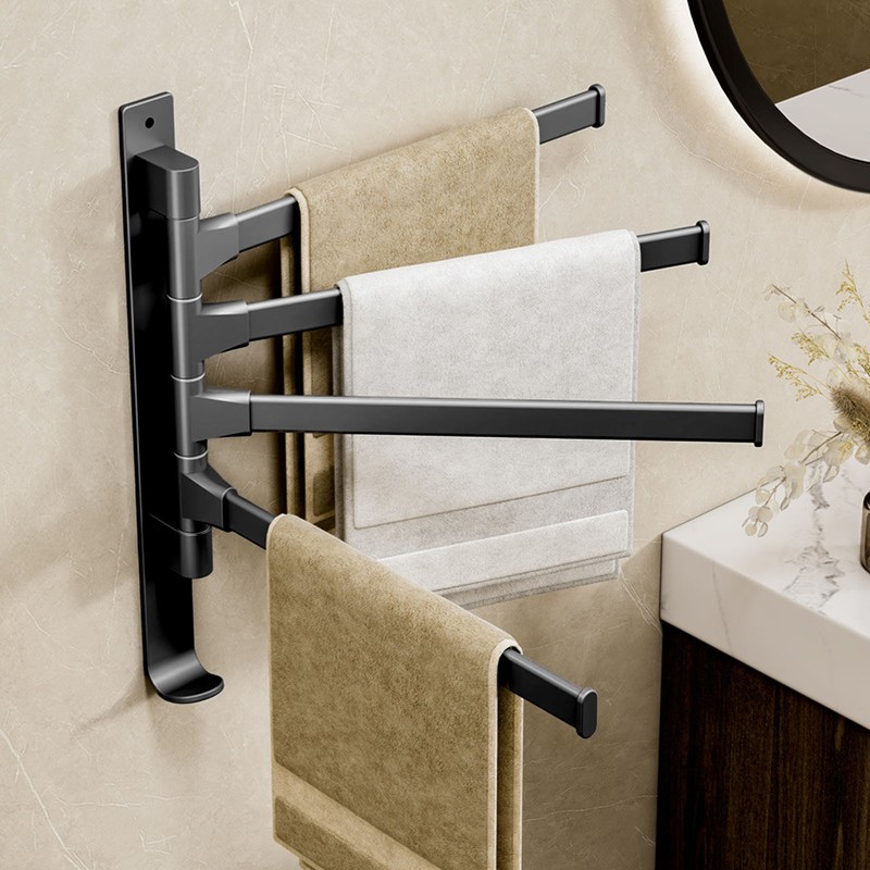 Swivel Towel Rack 5 Arm Swivel Towel Bar Wall Mounted