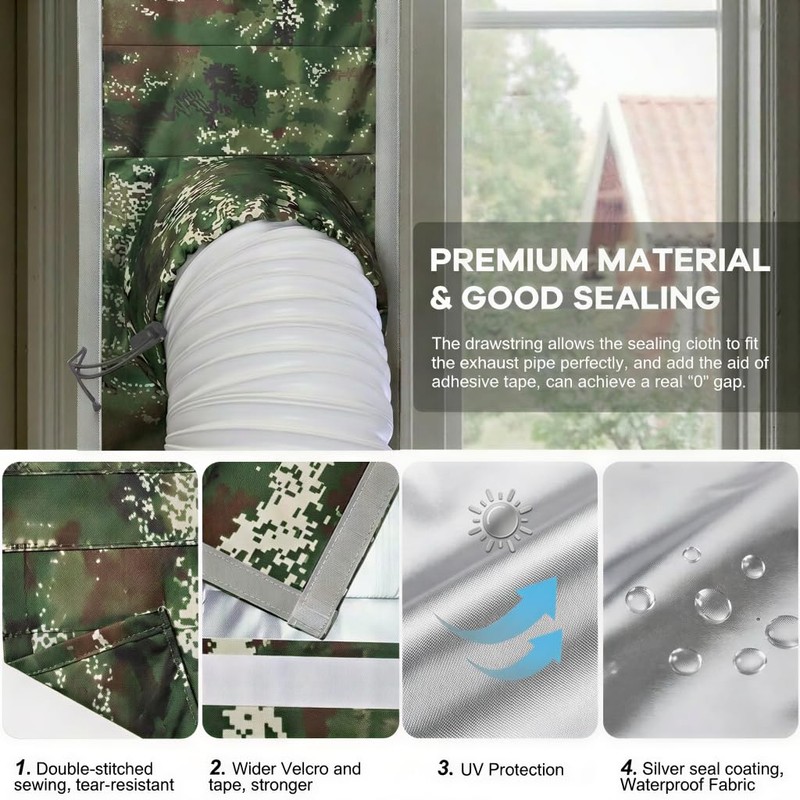 LIHONK Reversible Extra Large Window Seal Kit for Portable AC