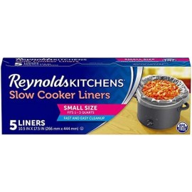 Reynolds Kitchens Slow Cooker Liners 5 Pack for 1 to 3 Quart Oval Cookers