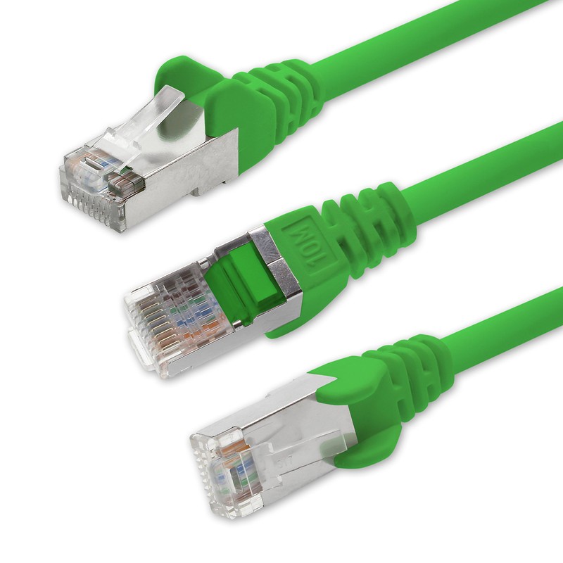 1aTTack.de Netzwerkkabel CAT 5e folien und geflechtgeschirmt SFTP Netzwerk Patch-Kabel