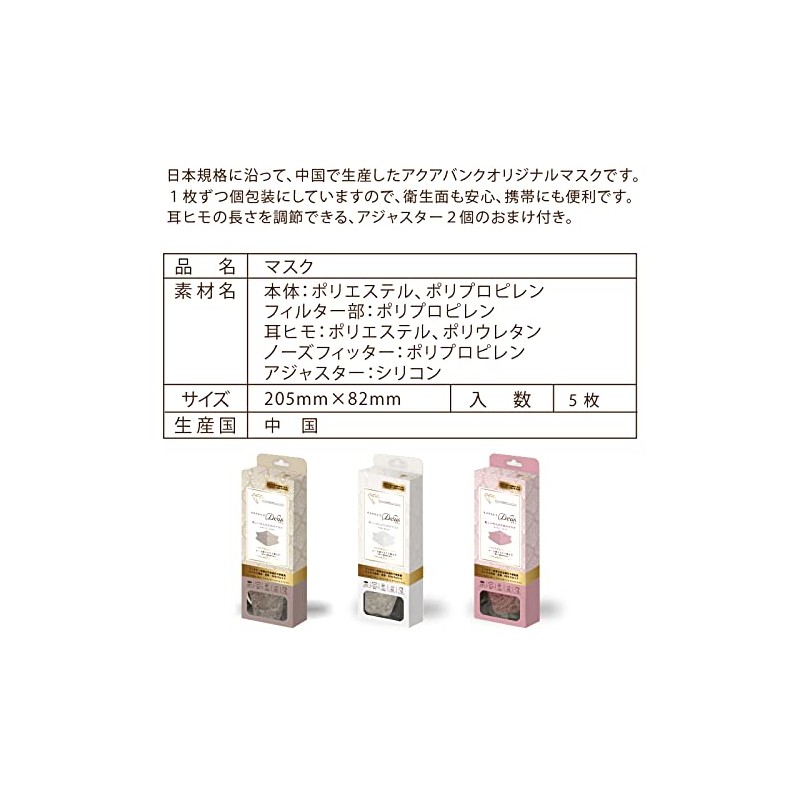 Aqua Bank Mask Celebrity Dewi Diamond Shape 3D Mask Lace